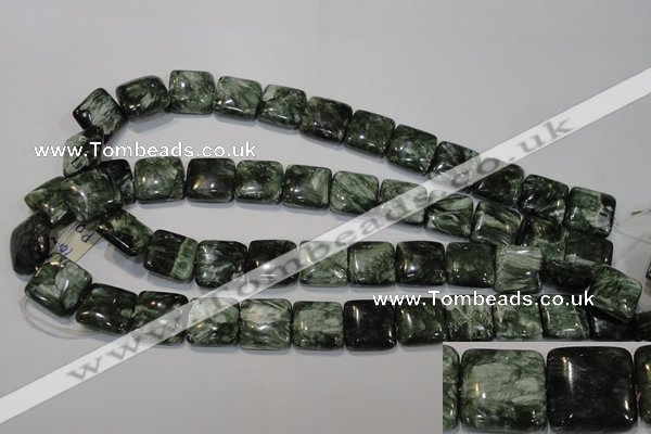 CSH104 15.5 inches 16*16mm square natural seraphinite gemstone beads