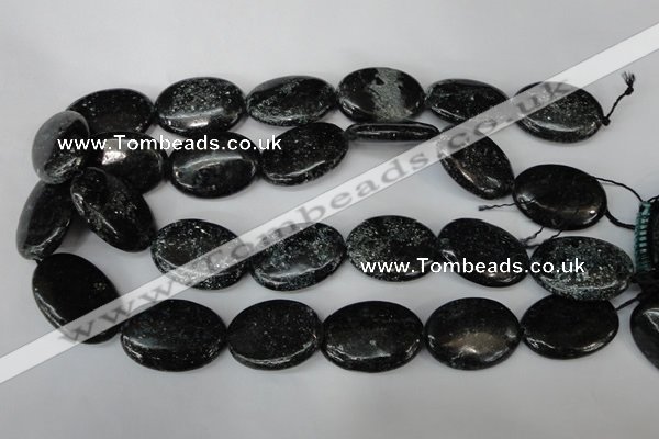 CSI98 15.5 inches 22*30mm oval silver scale stone beads wholesale
