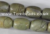 CSL107 15.5 inches 16*20mm drum silver leaf jasper beads wholesale