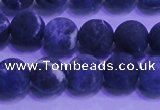 CSO455 15.5 inches 8mm round matte sodalite gemstone beads