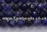 CSO601 15.5 inches 6mm faceted round sodalite gemstone beads