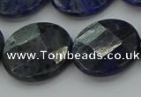 CSO710 15.5 inches 20mm faceted coin sodalite gemstone beads