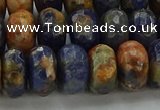 CSO764 15.5 inches 7*12mm faceted rondelle orange sodalite beads