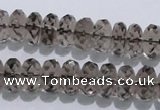 CSQ111 7*12mm faceted rondelle grade AA natural smoky quartz beads