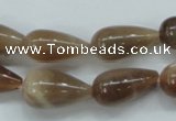 CSS202 15.5 inches 10*12mm teardrop natural sunstone beads