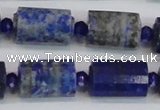 CTB210 15.5 inches 13*18mm faceted tube lapis lazuli gemstone beads