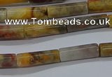 CTB316 15.5 inches 4*13mm tube crazy lace agate beads wholesale