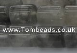 CTB503 15.5 inches 10*13mm triangle cloudy quartz beads wholesale