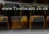 CTB541 15.5 inches 10*13mm triangle yellow tiger eye beads wholesale