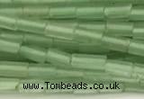 CTB965 15 inches 2*4mm tube green aventurine jade beads