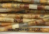 CTB975 15 inches 2*4mm tube crazy lace agate beads