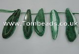 CTD1526 Top drilled 30*65mm - 35*80mm freeform agate slab beads