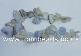 CTD1555 Top drilled 18*25mm - 30*45mm freeform blue lace agate slab beads