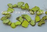 CTD2009 Top drilled 20*25mm - 30*35mm freeform turquoise beads