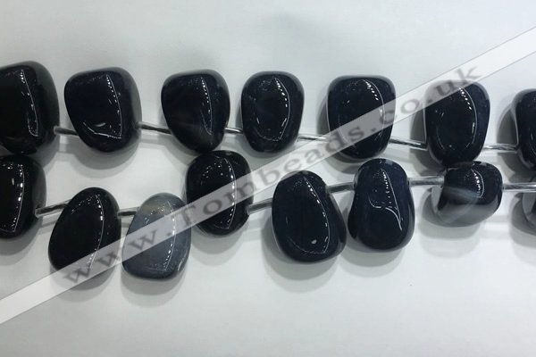 CTD2133 Top drilled 15*25mm - 18*25mm freeform agate beads