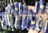 CTD2247 Top drilled 10*22mm - 12*45mm faceted nuggets sodalite beads