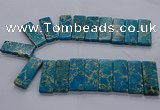 CTD2661 Top drilled 18*45mm - 20*48mm rectangle sea sediment jasper beads