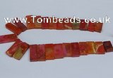 CTD2666 Top drilled 14*27mm - 16*42mm rectangle agate jasper beads