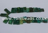 CTD2668 Top drilled 14*27mm - 16*42mm rectangle agate jasper beads