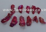 CTD2672 Top drilled 25*30mm - 35*60mm freeform plated druzy agate beads