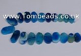 CTD2747 Top drilled 18*25mm - 22*40mm freeform agate beads