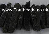 CTD2765 Top drilled 6*20mm - 8*55mm sticks green kyanite beads