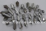 CTD2879 Top drilled 15*20mm - 22*50mm sticks plated quartz beads