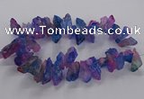 CTD2889 Top drilled 12*28mm - 16*45mm sticks quartz beads