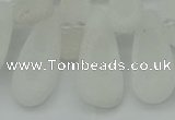 CTD3645 Top drilled 10*20mm - 15*45mm freeform matte white crystal beads