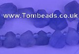 CTD3851 Top drilled 8*10mm - 10*12mm freeform aquamarine beads