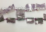 CTD3900 Top drilled 20*35mm - 30*40mm freeform druzy amethst beads