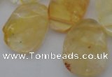 CTD391 Top drilled 20*25mm - 22*30mm freeform citrine beads