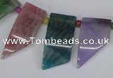 CTD738 Top drilled 15*20mm - 15*40mm wand agate gemstone beads