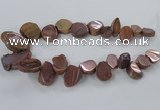 CTD788 Top drilled 15*20mm - 25*35mm freeform plated agate beads