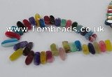 CTD792 Top drilled 10*18mm - 12*30mm wand agate gemstone beads