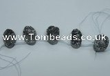 CTD805 Top drilled 20*30mm - 25*35mm freeform agate beads