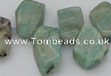CTD826 Top drilled 15*20mm - 20*25mm freeform Russian amazonite beads