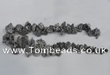 CTD943 Top drilled 10*15mm - 15*25mm nuggets plated druzy agate beads