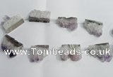 CTD955 Top drilled 25*35mm - 30*40mm freeform druzy amethyst beads