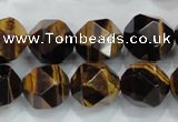 CTE1205 15 inches 16mm faceted nuggets yellow tiger eye beads