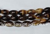 CTE157 15.5 inches 6*8mm rice yellow tiger eye gemstone beads