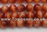 CTE1660 15.5 inches 4mm round sun orange tiger eye beads