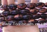 CTE2082 15.5 inches 12*21mm rice red tiger eye beads wholesale