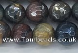 CTE2094 15.5 inches 8mm faceted round AB-color mixed tiger eye beads