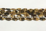 CTE2130 15.5 inches 13*18mm flat teardrop yellow tiger eye beads