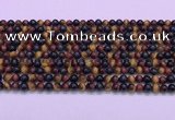 CTE2218 15.5 inches 4mm round colorful tiger eye gemstone beads