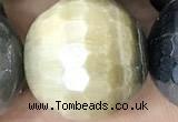 CTE2264 15 inches 14mm faceted round AB-color golden & blue tiger eye beads