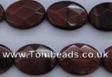 CTE462 15.5 inches 15*20mm faceted oval red tiger eye beads