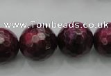 CTE477 15.5 inches 18mm faceted round red tiger eye beads wholesale