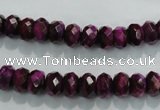 CTE980 15.5 inches 5*8mm faceted rondelle dyed red tiger eye beads